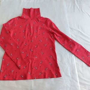 NWOT Women’s Turtleneck Long Sleeve T-Shirt Penguin Print